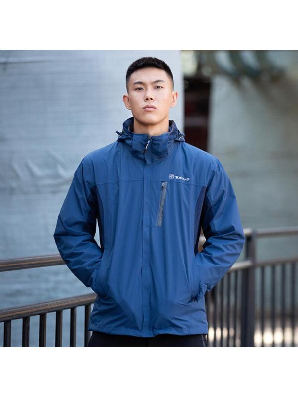 探路者toread户外运动冲锋衣男女抓绒两件套三合一防风保暖外套登山服