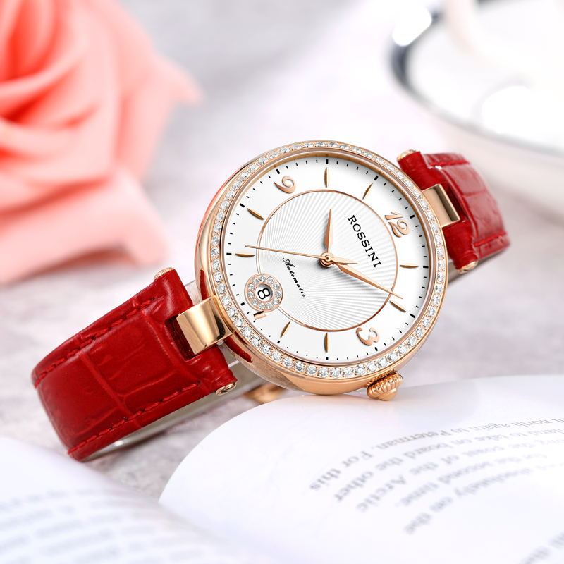 罗西尼rossini新款时尚潮流防水时装女表机械表女士休闲516752