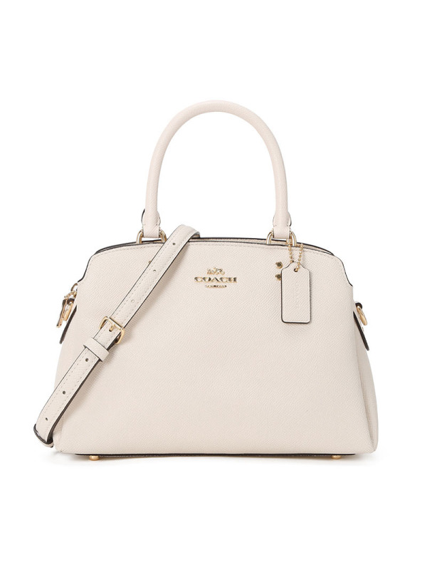 蔻驰 COACH F 戴妃 白色 女士手提单肩斜挎包F91146 金扣