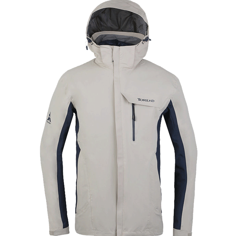 探路者男装秋冬款户外运动防风保暖耐磨羽绒内胆冲锋衣夹克外套TAWF91919图片