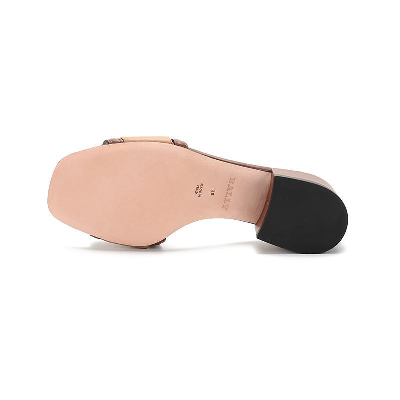 BALLY 巴利 女士 皮质低粗跟凉鞋拖鞋凉拖 PEONI 40