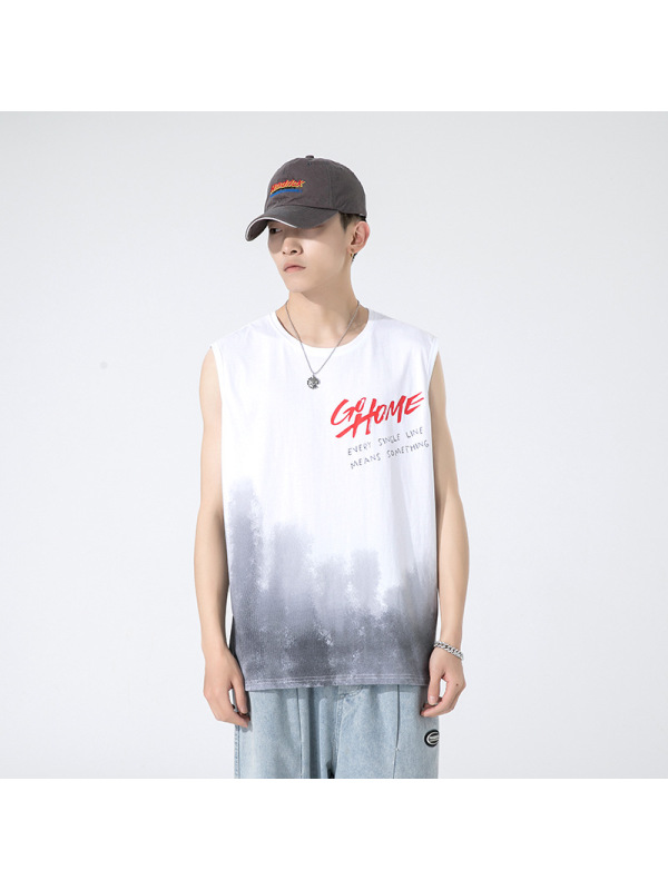 男士坎肩背心夏季新款无袖T恤运动休闲青少年圆领打底衫潮牌男装