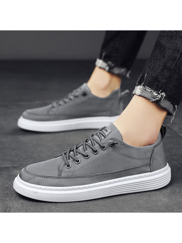 Ceba2022夏季新款圆头纯色冰丝雨伞布板鞋青年潮流时尚休闲运动