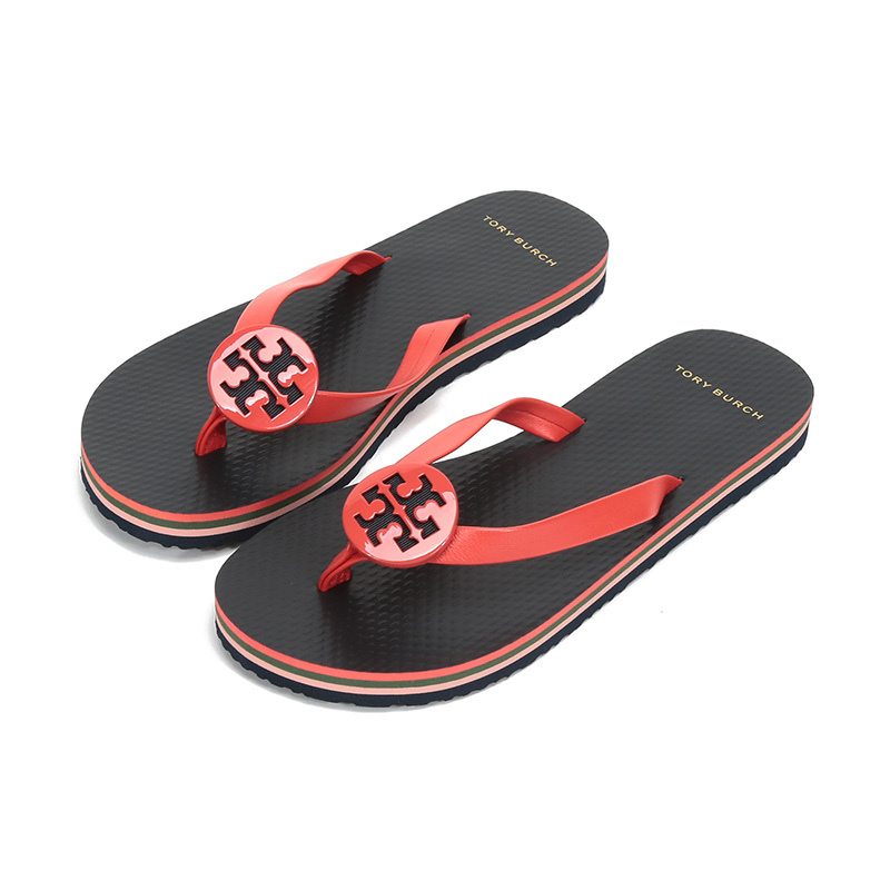 TORY BURCH 托里·伯奇 女士皮革拖鞋人字拖 73333