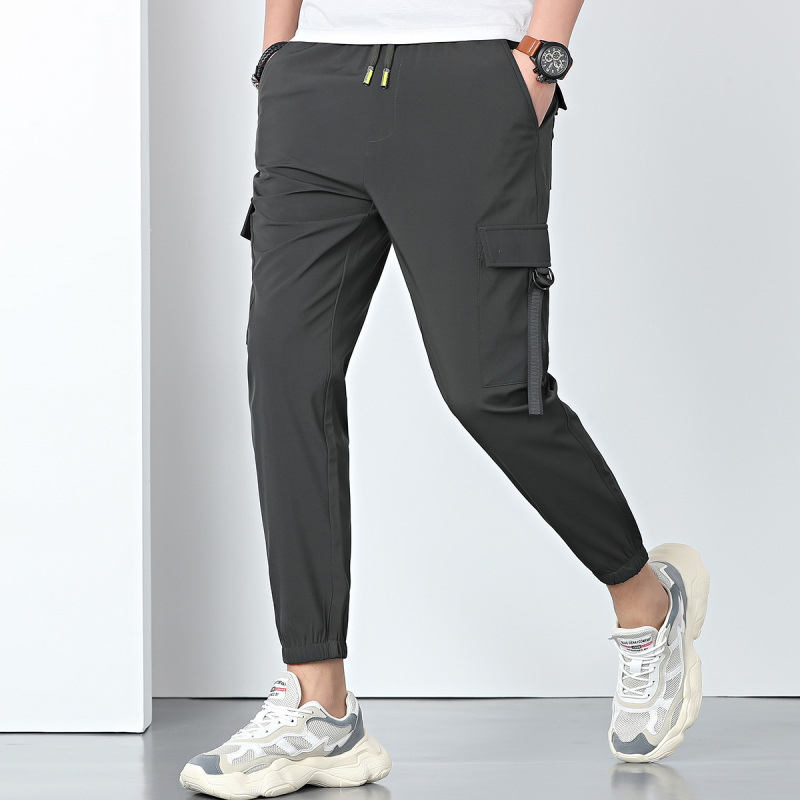 雅鹿男装春季新款休闲裤男宽松运动裤收脚裤束脚裤九分裤13601396