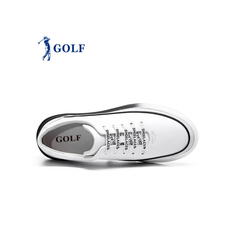 GOLF/高尔夫男鞋新品轻质炫彩鞋底户外健步鞋男真皮休闲运动鞋