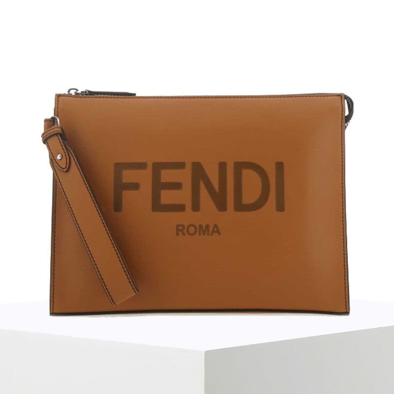 预售 FENDI 男女通用手拿包 LOGO标识 光面皮7VA491图片