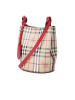 BURBERRY Lorne 经典格纹水桶包 小号 斜挎包