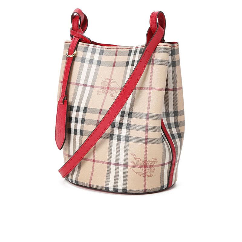 BURBERRY Lorne 经典格纹水桶包 小号 斜挎包图片