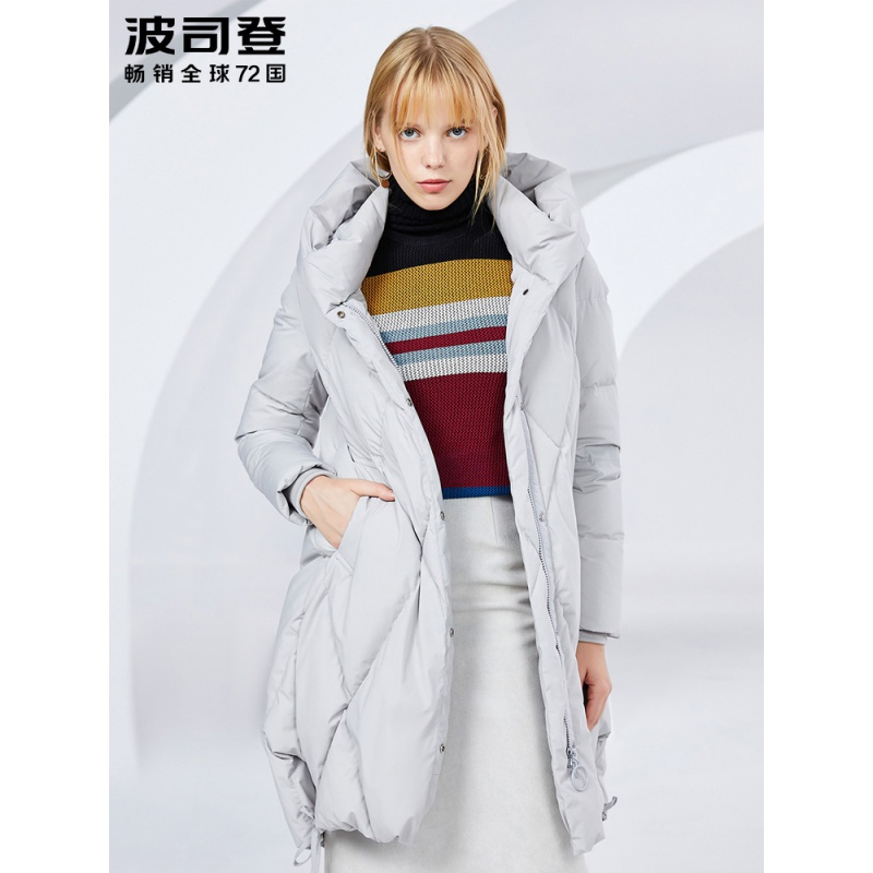 波司登鹅绒女士羽绒服中长款冬季新款时尚修身外套