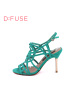 D：Fuse/迪芙斯羊反绒金属凉鞋女鞋子DF52111001_jmd36