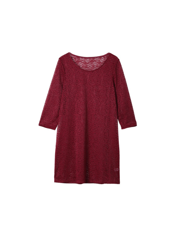 安莉芳女士透视家居蕾丝圆领女士家居服睡衣睡裙女