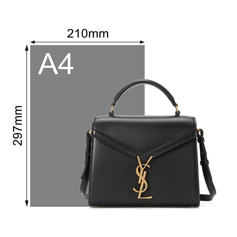 YSL 圣罗兰 CASSANDRA 单肩包 迷你 光面皮 手提包 斜挎包623930 金扣图片