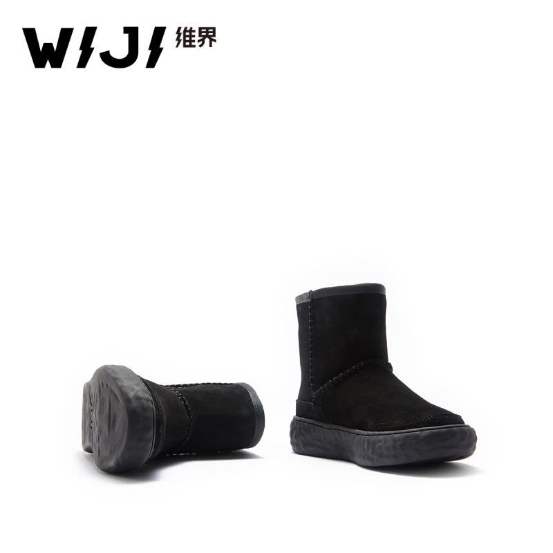 WIJI冬季新款休闲保暖雪地靴个性纯色青春潮流套筒时尚舒适女鞋女图片