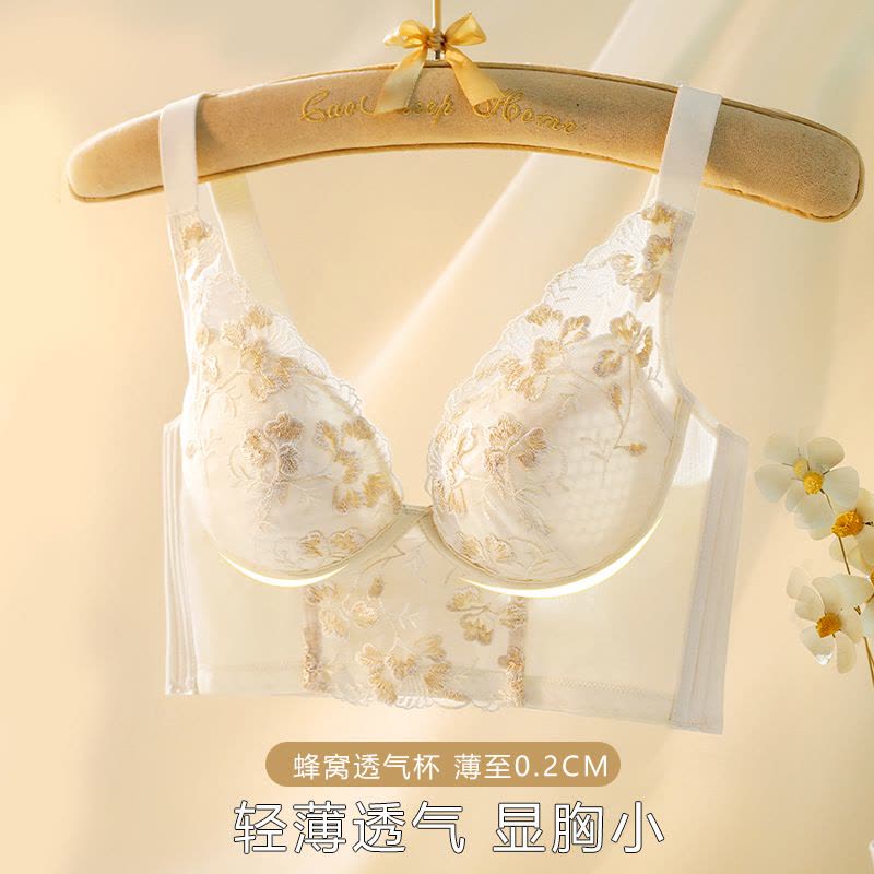 Ceba调整型内衣女夏薄款小胸聚拢收副乳文胸院防下垂大胸显小胸罩图片