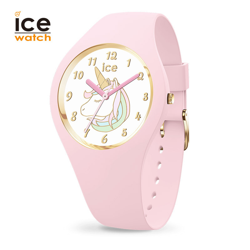 Ice-Watch艾施表fantasia系列 比利时硅树脂柔软表带儿童手表学生表卡通表 016722 粉色 S码