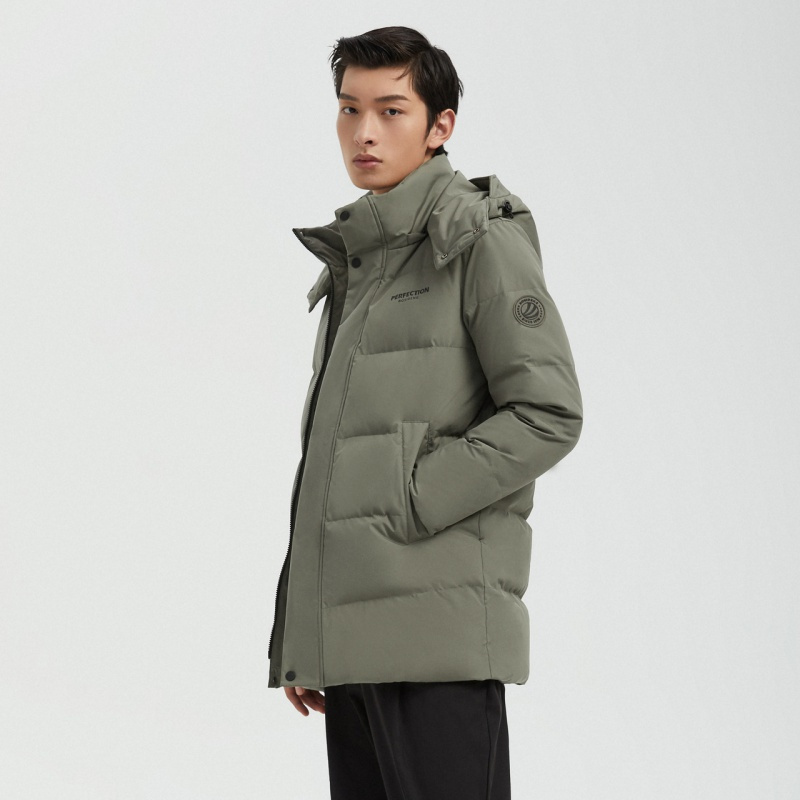 波司登2020冬新款男中长款可脱卸帽保暖加厚羽绒服外套B00145123