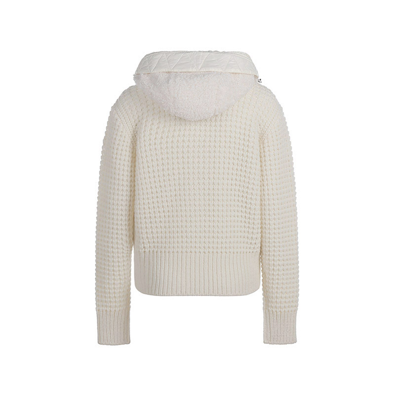 盟可睐/蒙口 MONCLER 女士衬垫羊毛半羽绒开衫鹅绒羽绒按扣针织外套上衣H2 093 9B00029 M2274