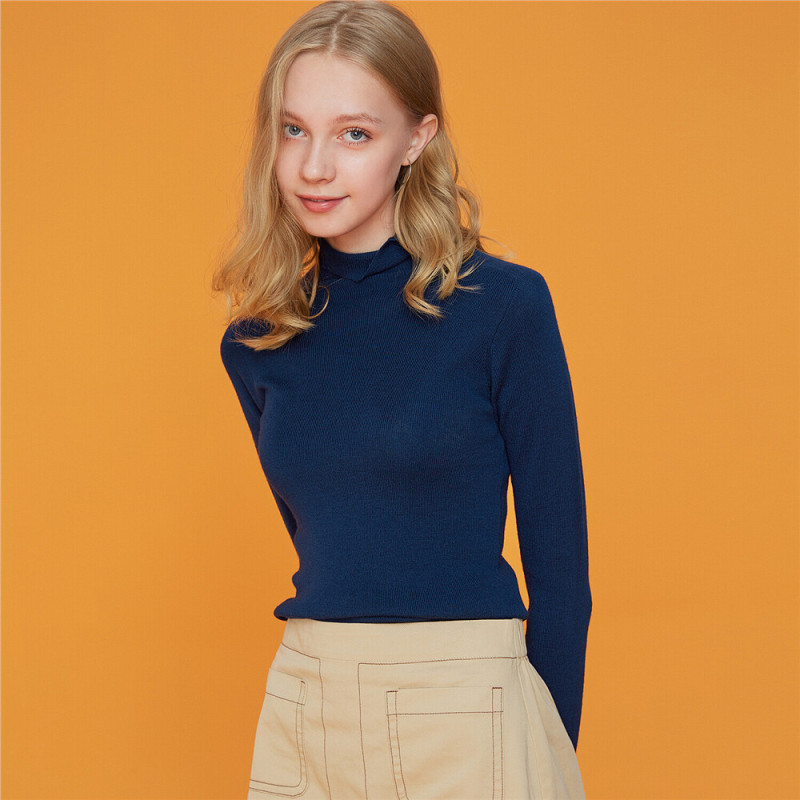 佐丹奴针织衫女装纯色高领套头针织衫90358677