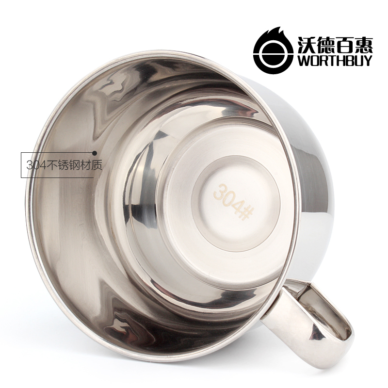 304不锈钢泡面碗杯 创意家用带盖米饭碗日式汤碗大号可爱方便面碗
