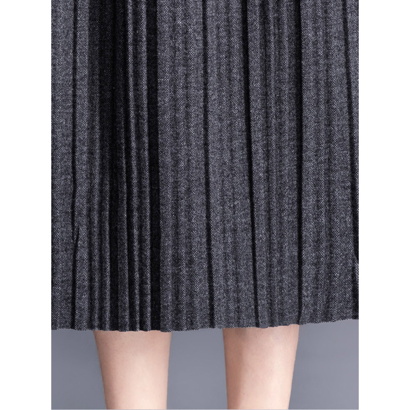 丝柏舍冬装女2019韩版纯色收腰显瘦气质中长款半身裙s94t6027b