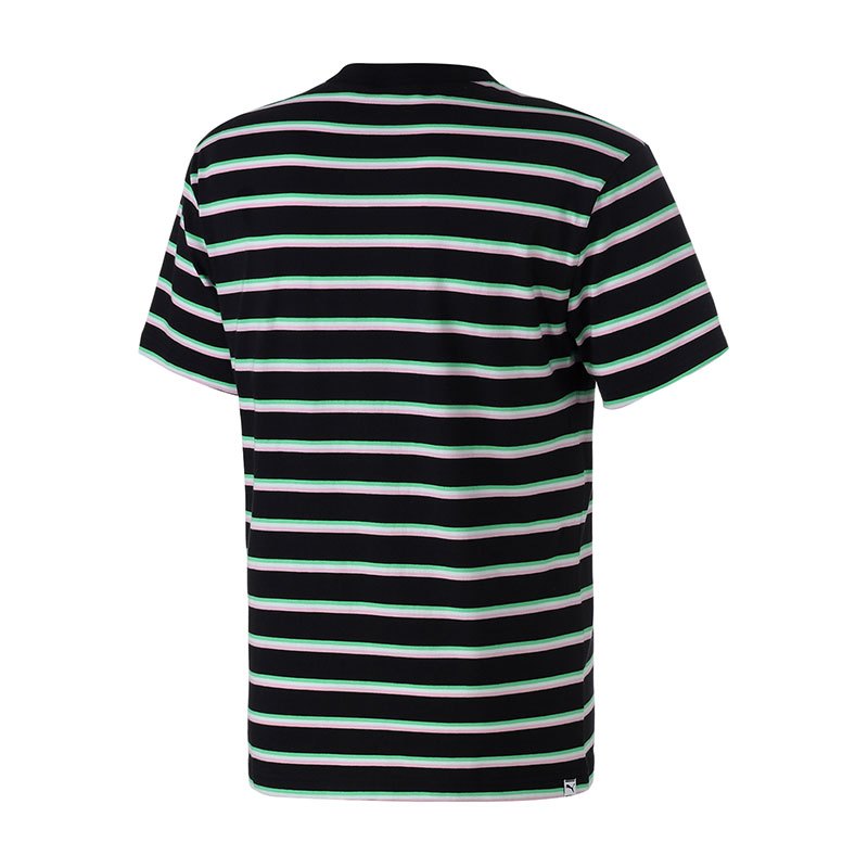 PUMA彪马男装运动服休闲服条纹小LOGO短袖T恤579230