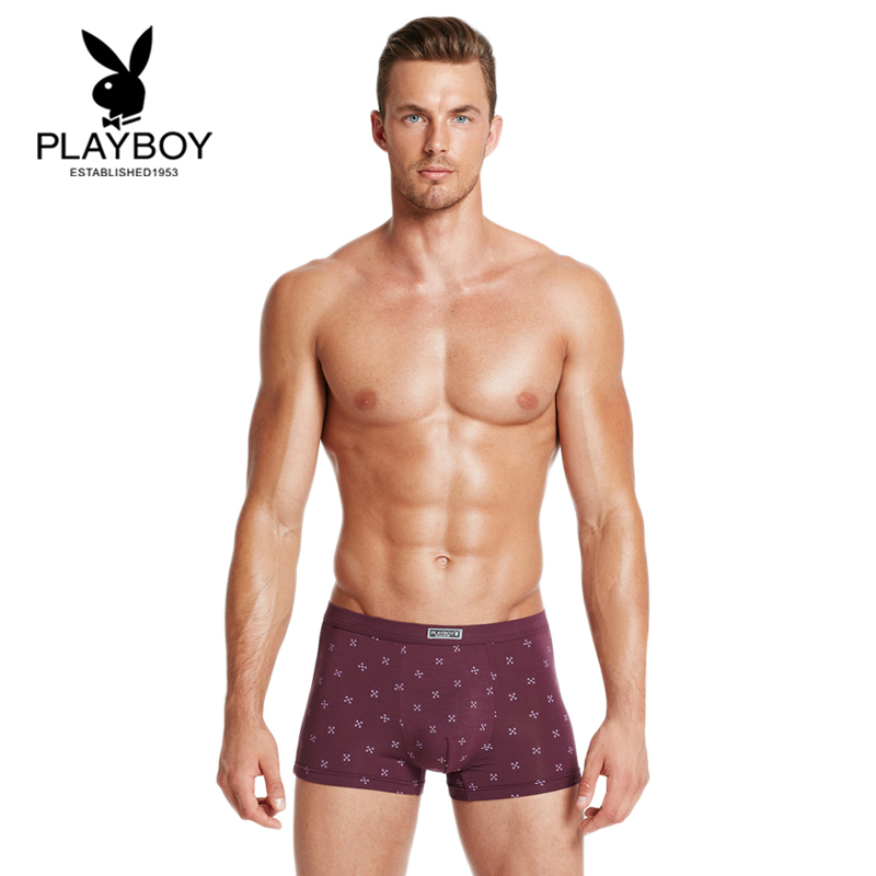 花花公子(PLAYBOY)5265男士内裤男平角裤中腰四角裤弹力宽松短裤