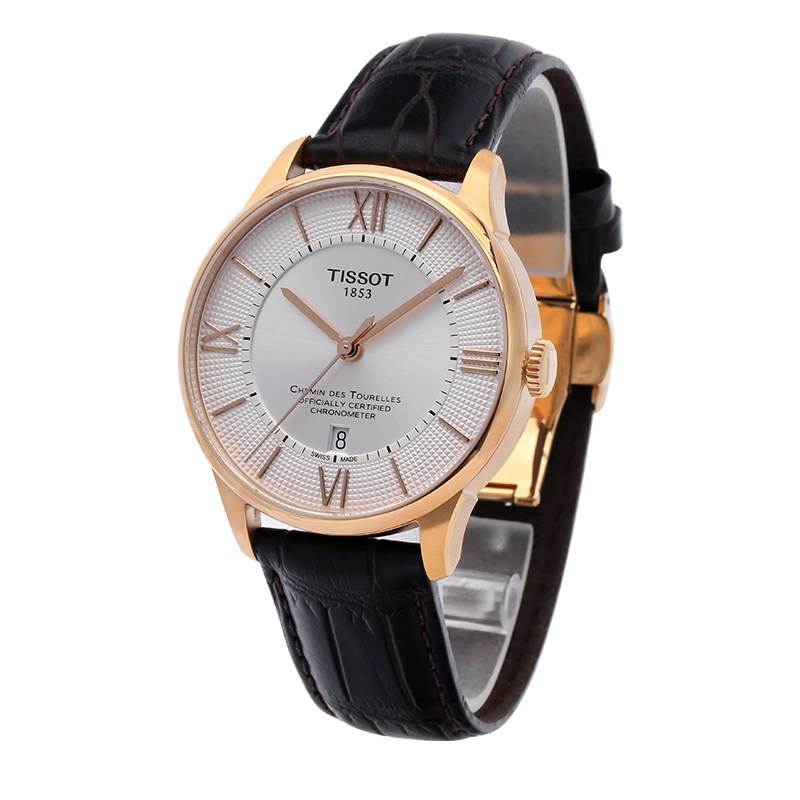 天梭(tissot)杜鲁尔系列自动机械时尚商务休闲皮带男士手表t099.408.