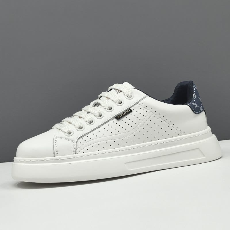 真皮板鞋男款潮流百搭鞋子欧洲站男鞋男士小白鞋厚底运动休闲鞋男图片