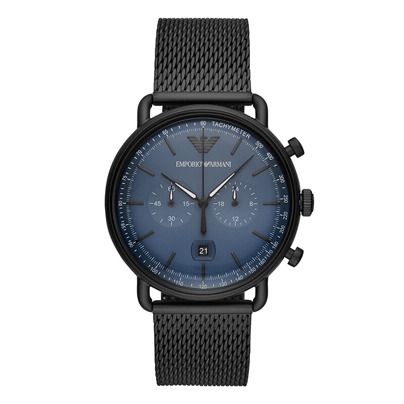 阿玛尼(EMPORIO.ARMANI)手表时尚商务钢制表带石英表男士腕表AR11201