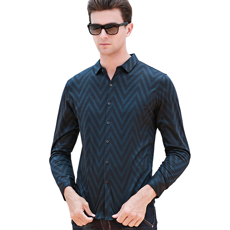 恒源祥男士长袖衬衫秋季长袖衬衫休闲桑蚕丝男装衬衣视频