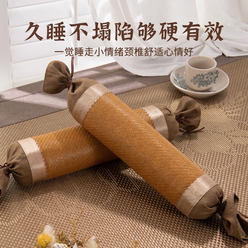 荞麦枕头圆柱糖果枕芯护颈椎助睡眠专用单人家用成人颈椎硬枕图片