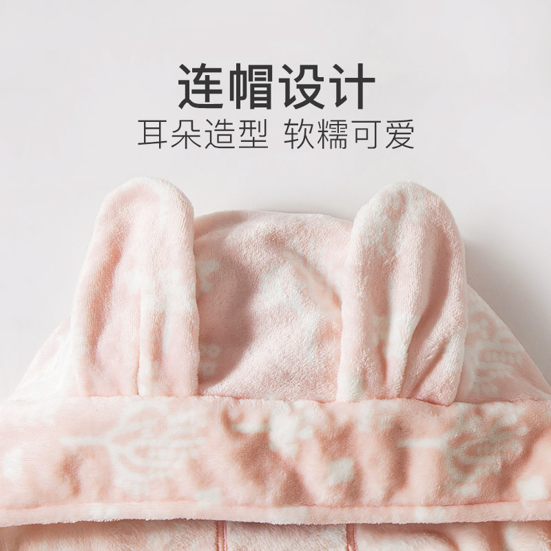爱帝秋冬新品女睡袍珊瑚绒睡衣加绒中厚保暖法兰绒性感睡裙