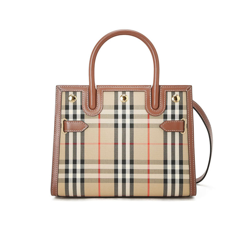 预订20新款 BURBERRY Title 迷你 泰尔勒包 经典格纹 手提 斜挎包8025267