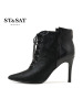 St&Sat/星期六新款尖头性感高跟优雅通勤短靴女鞋SS64117043