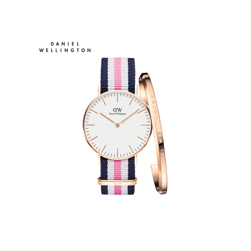 danielwellington丹尼尔惠灵顿dw手表时尚织纹女士腕表36mm手镯礼盒