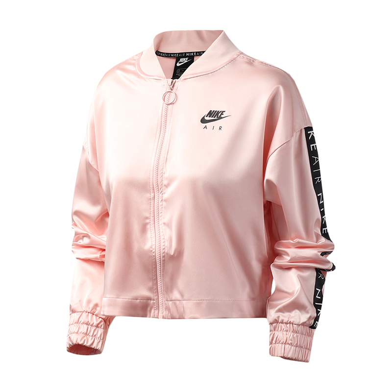NIKE女装夹克时尚机织绸面拉链立领开衫休闲运动服BV4780
