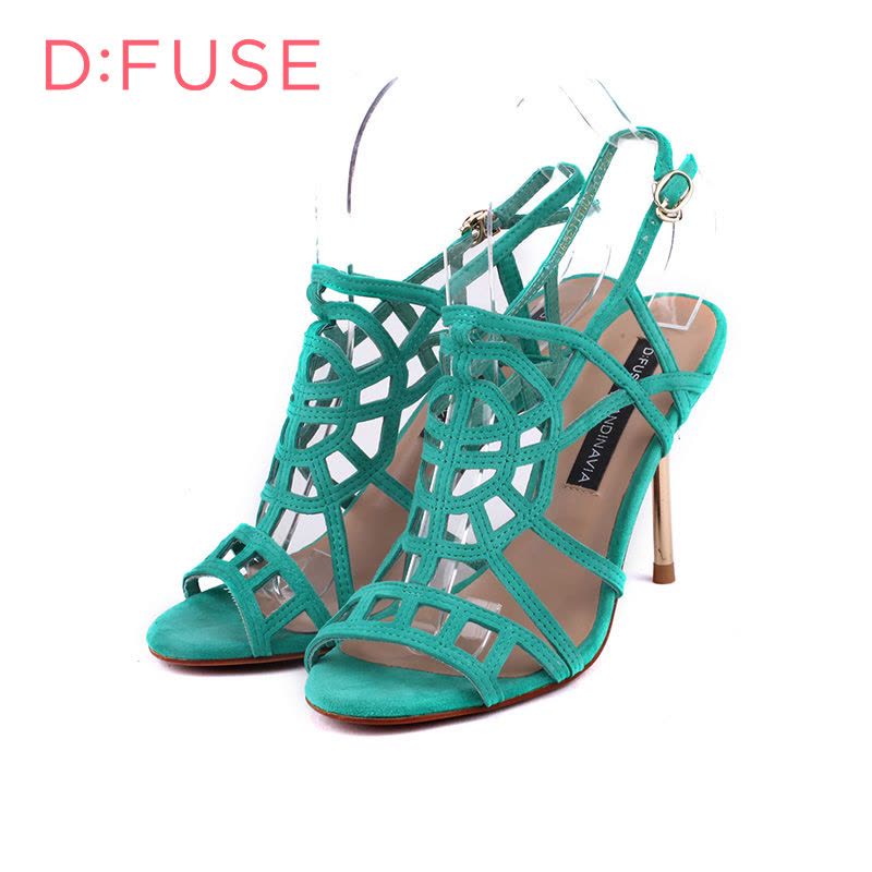 D：Fuse/迪芙斯羊反绒金属凉鞋女鞋子DF52111001_jmd36图片