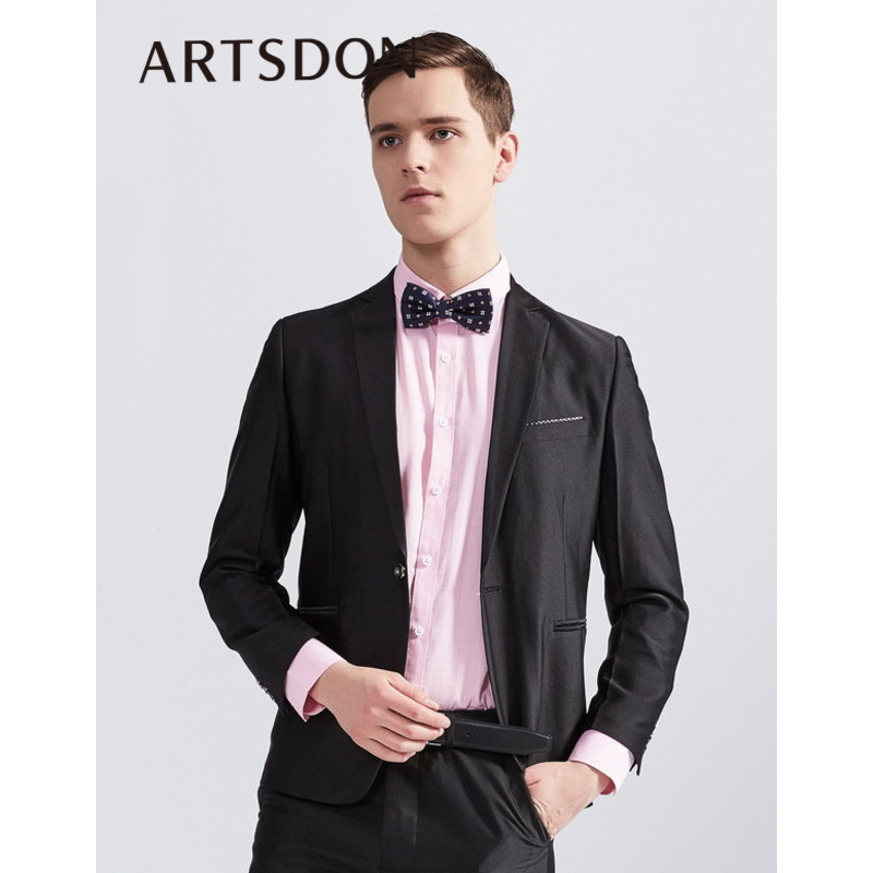 Artsdon/阿仕顿男装秋款商务套西时尚质感平驳领休闲西服