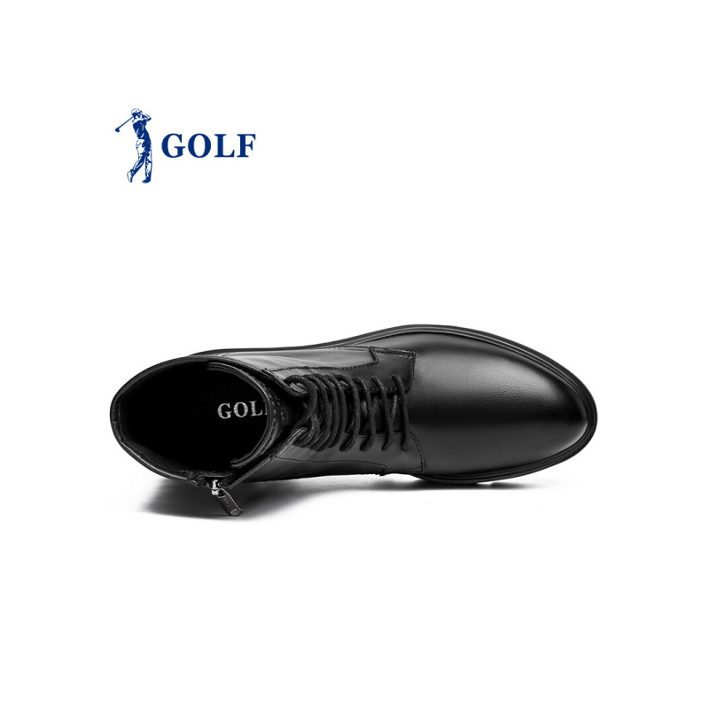 GOLF/高尔夫新品时尚英伦户外短筒马丁靴男黑色