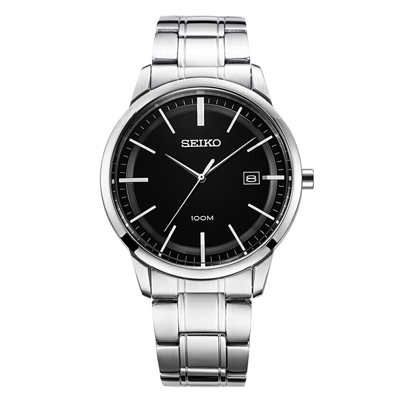 精工（SEIKO）石英表 男 商务休闲金属钢带石英男士表 SGEH09J1 SGEH09J1