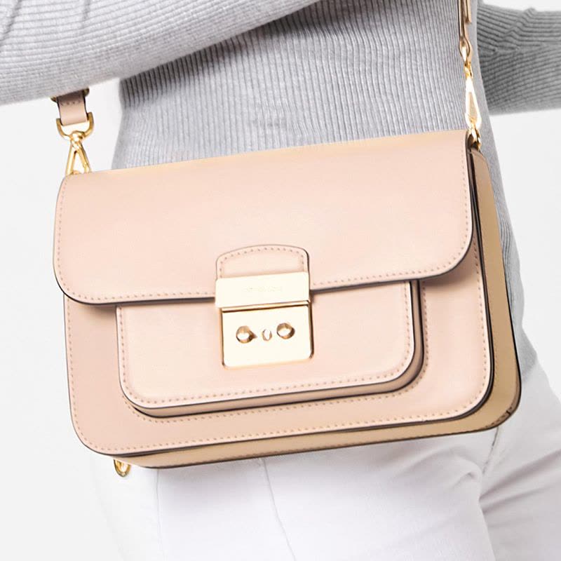 MICHAEL KORS SLOAN 口盖包 锁扣 光面皮 30T7GS9L3L图片