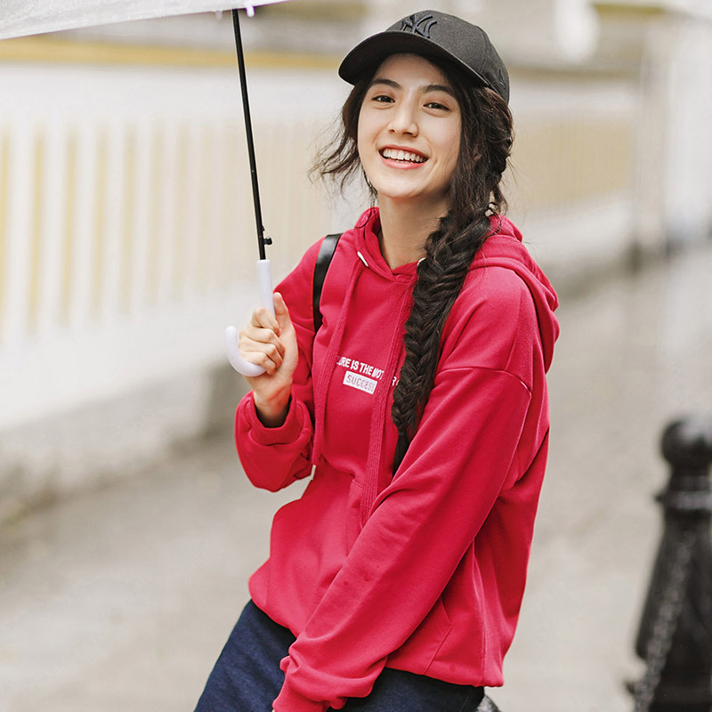 茵曼inman女士卫衣帽衫