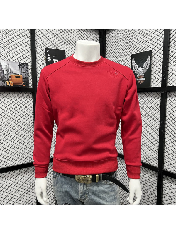 蛇年本命年刺绣卫衣男装长袖体恤圆领上衣潮流保暖加绒春秋冬