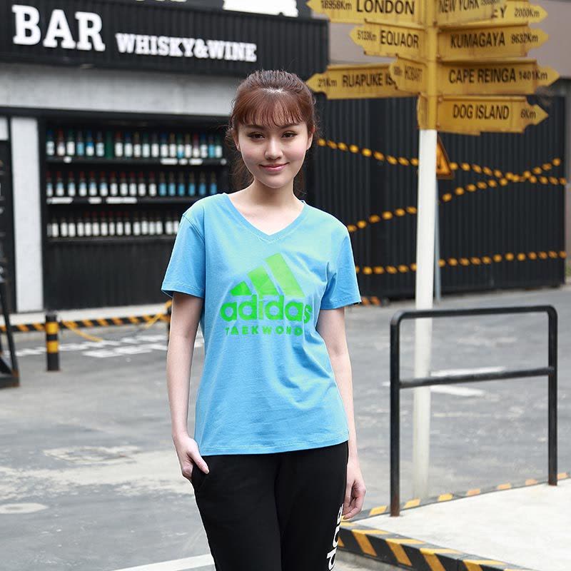 阿迪达斯adidas武道系列女装短袖T恤-ADICTTW-BUGN图片