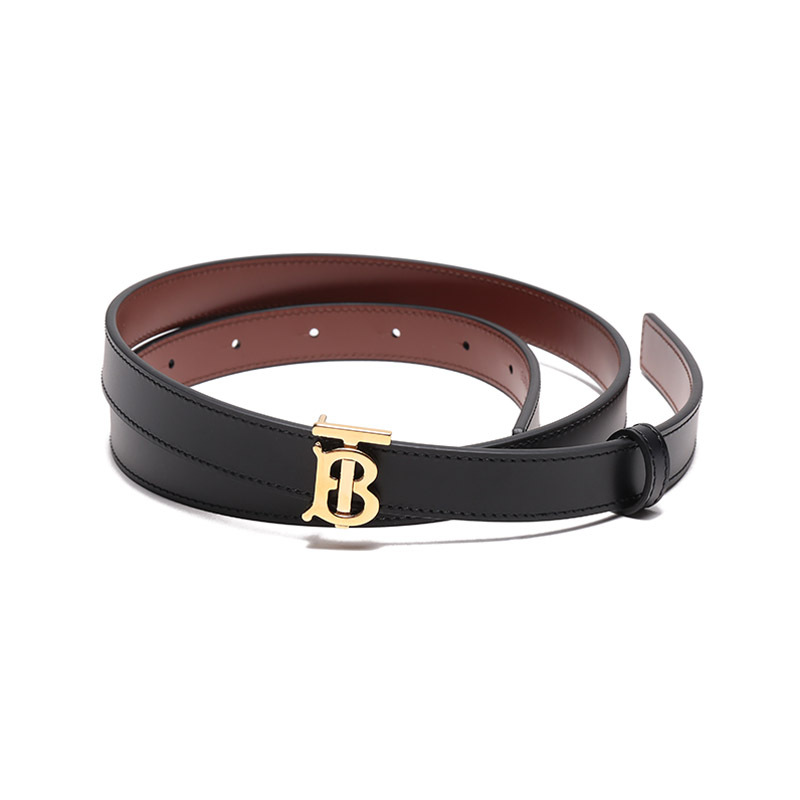 博柏利 BURBERRY 女款牛皮革金色TB标志搭扣不可裁剪双面皮带腰带8052488
