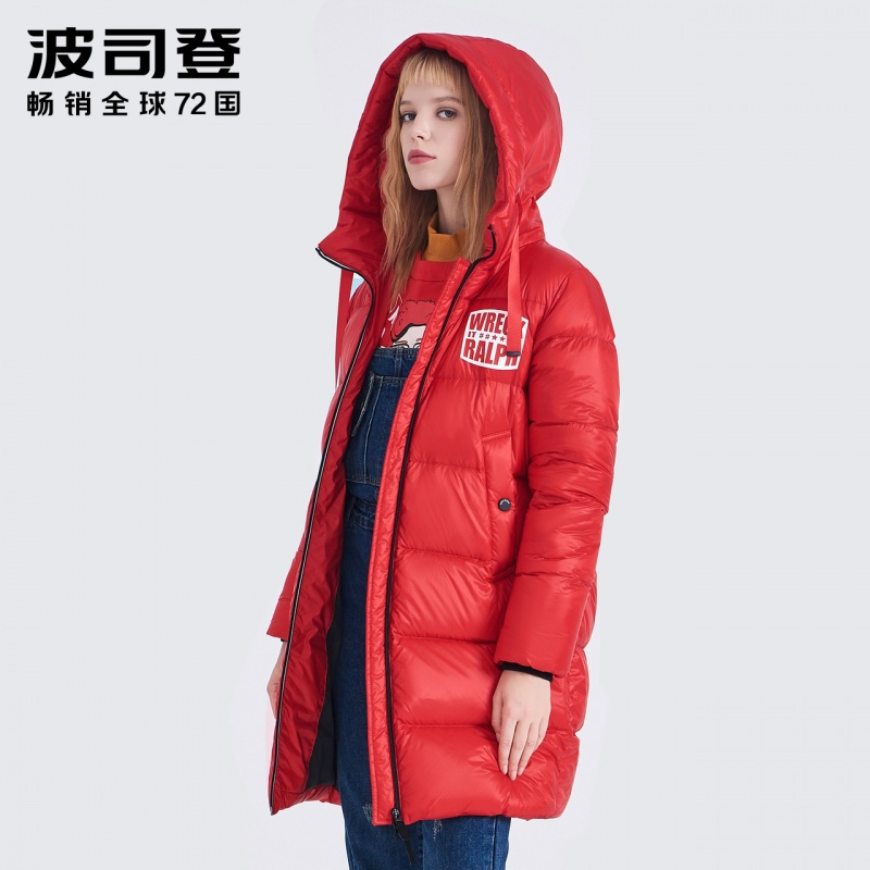 波司登2018女款中长款羽绒服无敌破坏王系列外套