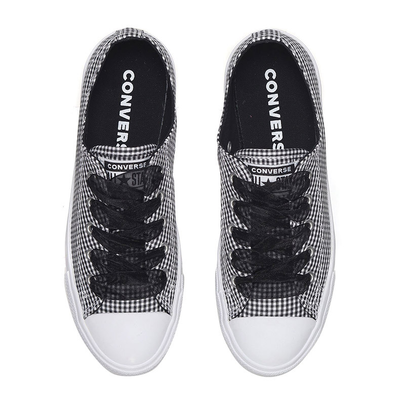 【自营】CONVERSE匡威女鞋帆布鞋Chuck Taylor低帮休闲鞋560832C 560833C黑色+白色