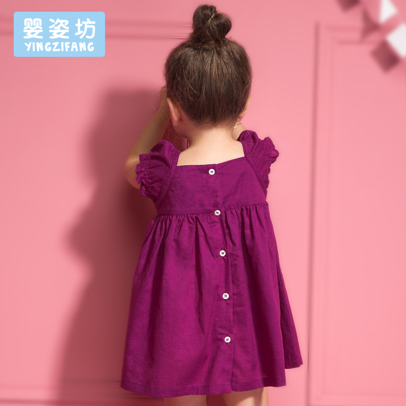 女童连衣裙童装夏季新款女宝宝裙子夏装公主裙夏装短袖裙 欧美风