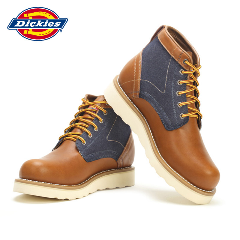 Dickies男鞋2018秋冬高帮工装靴男真皮休闲马丁潮鞋男153XG07AP10